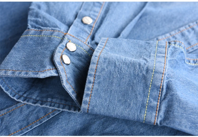 2016 новое поступление Осенняя 100% хлопковая джинсовая рубашка мужские рубашки с