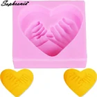 S041 ручная Любовь 3D соевый воск для свечей форма для ароматизированного мыла силиконовая форма, ручная работа гипс из смолы глина Diy ремесло украшение дома