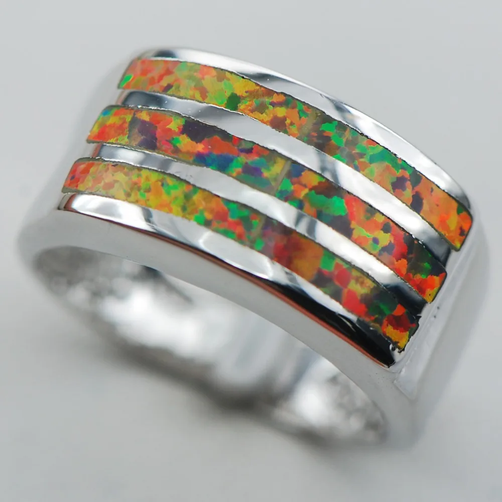 

Red Opal 925 Sterling Silver Ring Size 6 7 8 9 10 R1305
