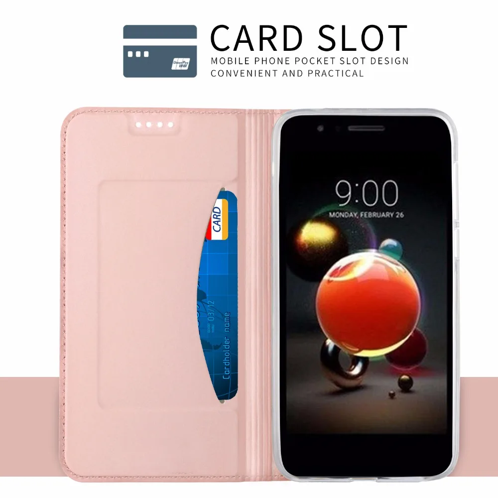 For LG K8 2018 Flip Magnetic Case 5.0&quotWallet Original Lenuo Leather Phone Cover K 8 360 degrees Full Protection | Мобильные