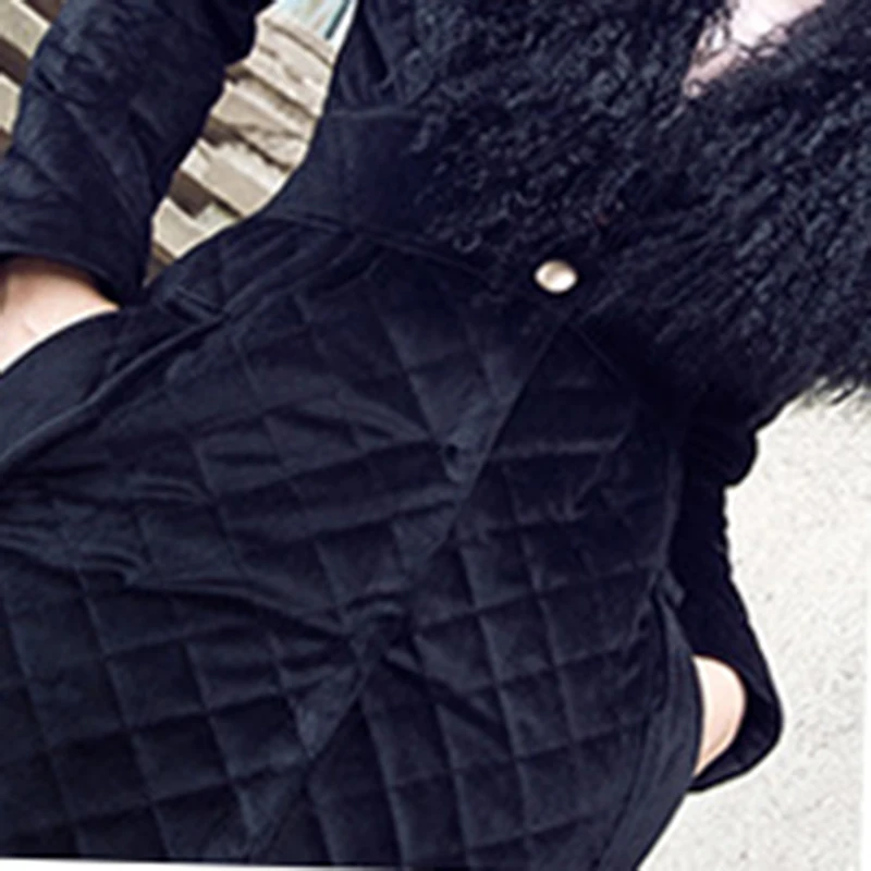 2019 новые женские зимние парки в длинном абзаце большие размеры хлопковая куртка