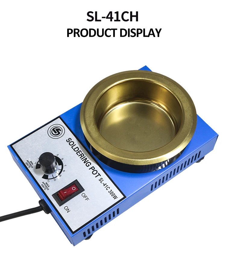 SL-41CH 300 Вт 100mm2300g утолщение POTS ёмкость цифровой термостат привести горшок Титан Сплав Пайки 110 В 220