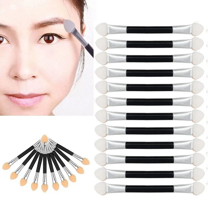 Fashion Design Make Up Tools 12Pcs Makeup Double-end Eye Shadow Eyeliner Brush Sponge Applicator Tool Natural Color Popular | Красота и