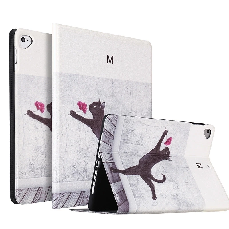 for iPad air1 air2 Мультфильм Стиль флип мягкая задняя крышка из искусственной кожи чехол для iPad 2/3/4 Air Air2 мини подставка чехол для нового iPad 9,7 с автоматическим включением/Sleep(Пробуждение/спящий режим - Цвет: for iPad air1 air2