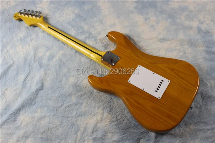 

Ash wood st electric guitar,22 frets maple fingerboard guitar,free shipping