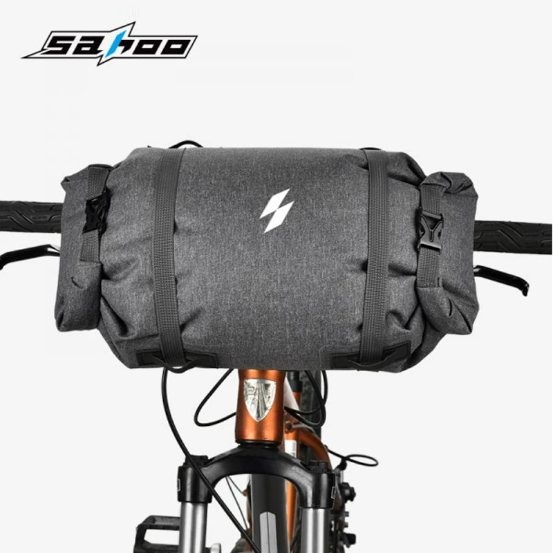 SAHOO 112008 отражающая велосипедная Горная дорога велосипед 5л сумка для велосипеда На Руль Передняя рама Топ труба Сумки на багажник рулон