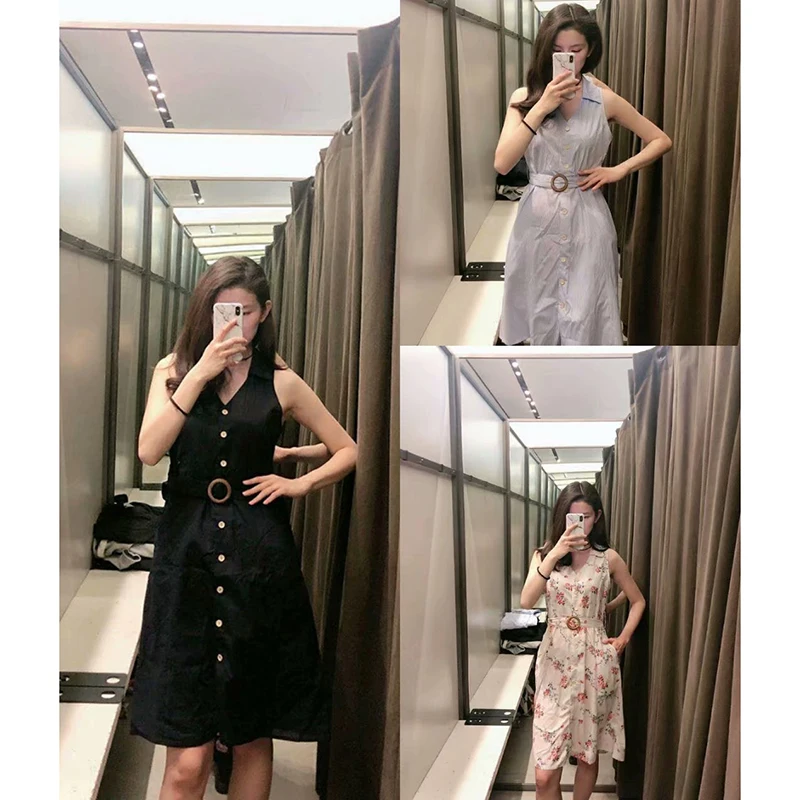 Для женщин Летняя мода Boho Цветочный принт платье 2019 женские летние элегантные