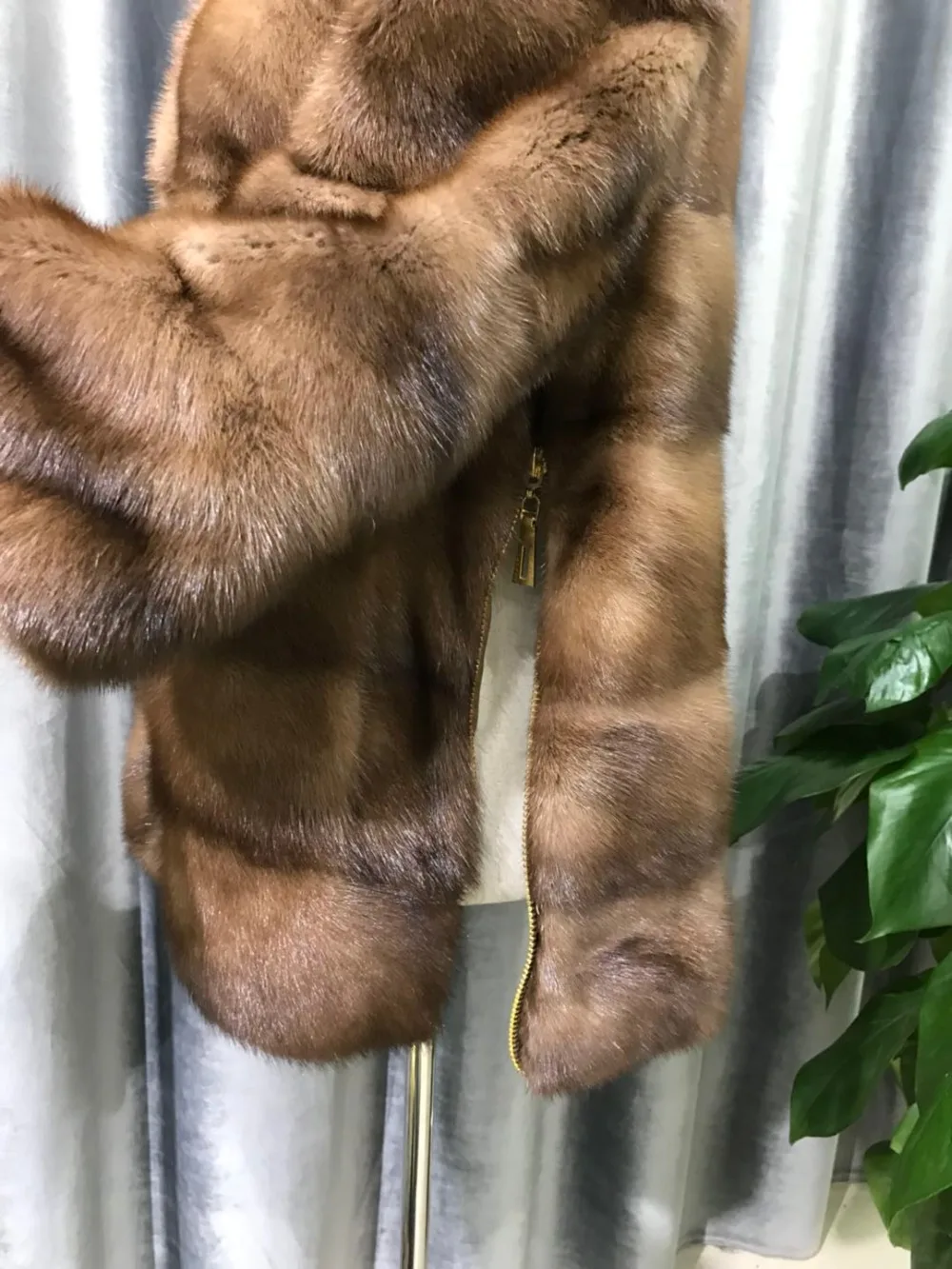Трендовое пальто из натурального меха норки для женщин, Креативная одежда с кромкой на молнии, верхняя одежда из натурального меха Харадзюку, зимнее теплое пальто, куртка