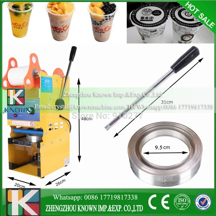 Новая модель 220 В полуавтоматическая машина для запечатывания стаканчиков