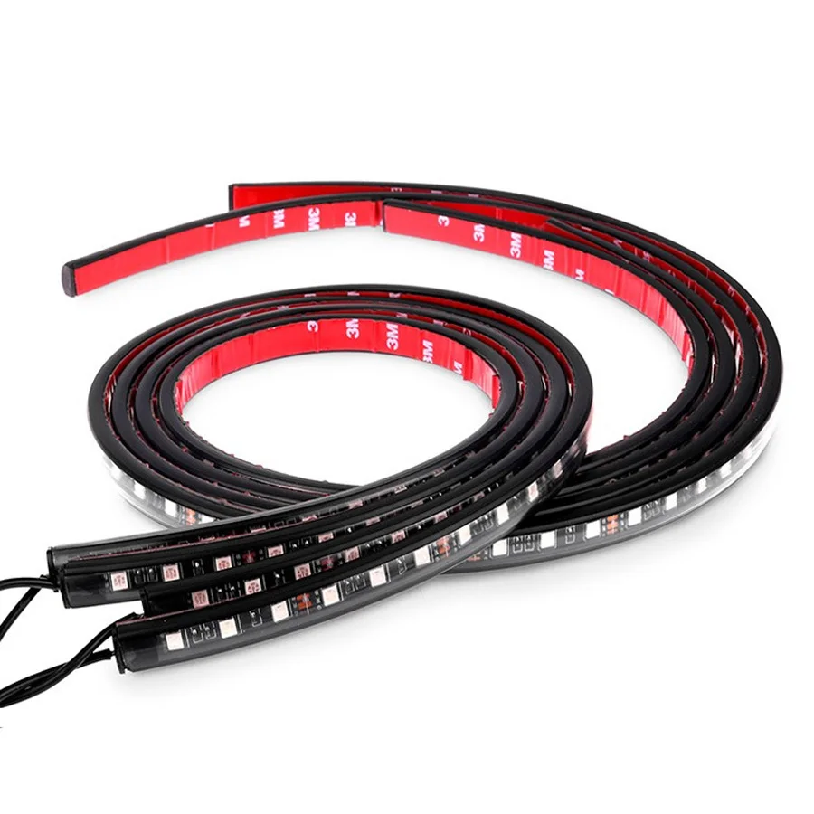 Гибкий RGB Автомобильный светодиодный светильник атмосферная ножная лампа бампер
