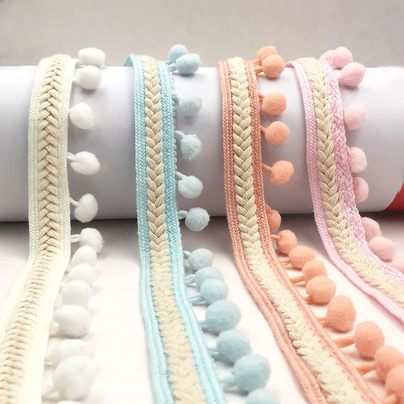 Лента для шитья 3 ярда с вышивкой 1 2 см Шариковая лента бахромой рукоделия