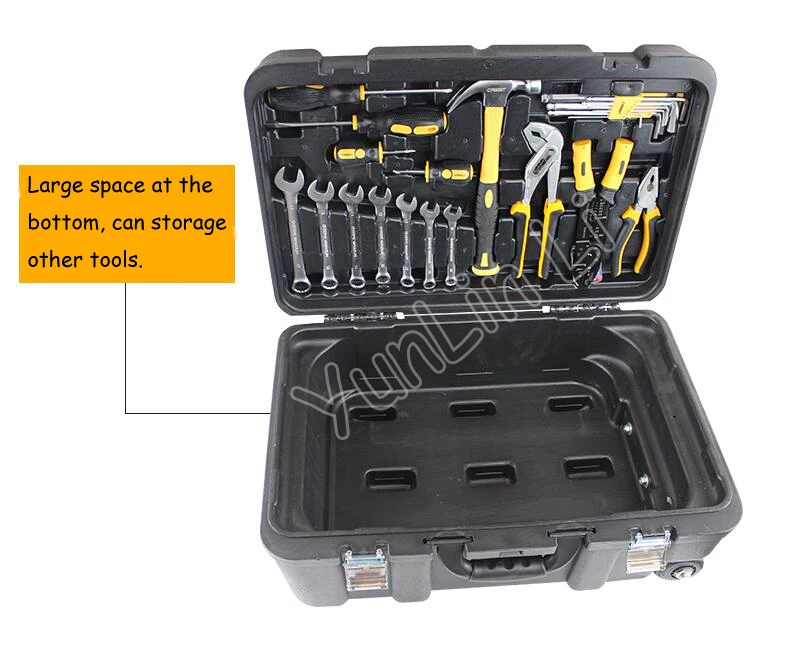 

Metalworking Multi-function Household Maintenance Combination Tool Wrench Screwdriver Knife Tool SetWith Rolling Tool Box 105255