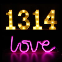 12v diy led neon light arabic number styling dedicated led sign teen girl room layout star digital lamp decorative lighting