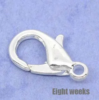 

300 Silver Plated Lobster Clasp 12x6mm Findings hardware accessories diy Zinc alloy jewelry handmade material