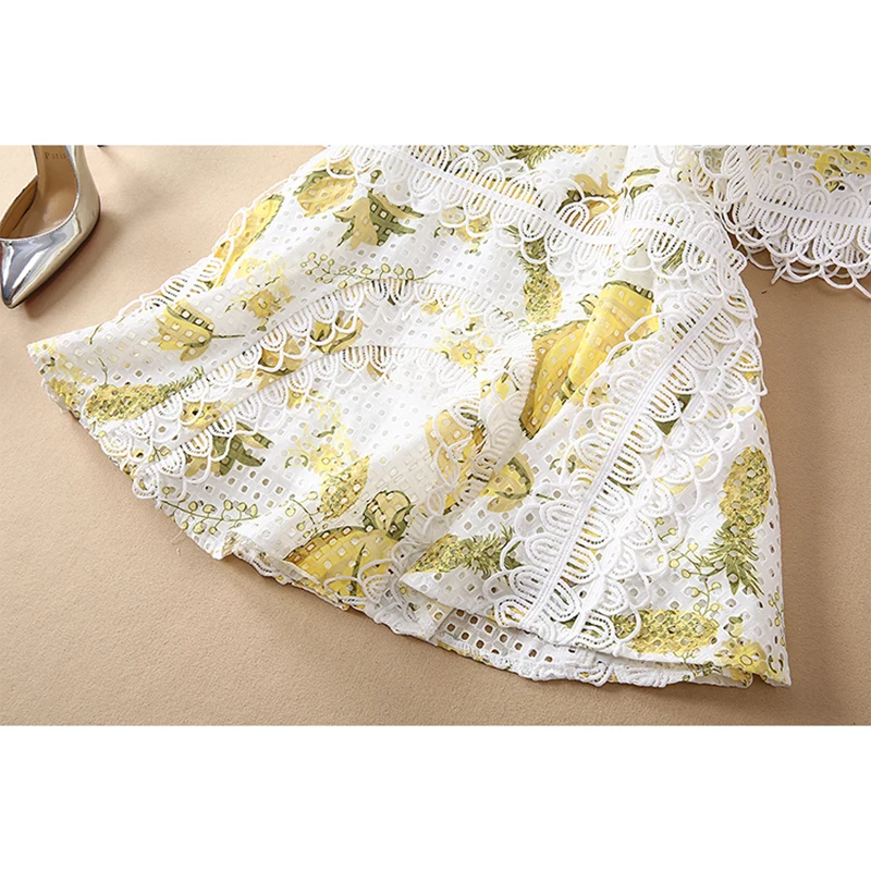 Высокое качество новейшая мода подиум 2019 дизайнерское офисное женское платье с