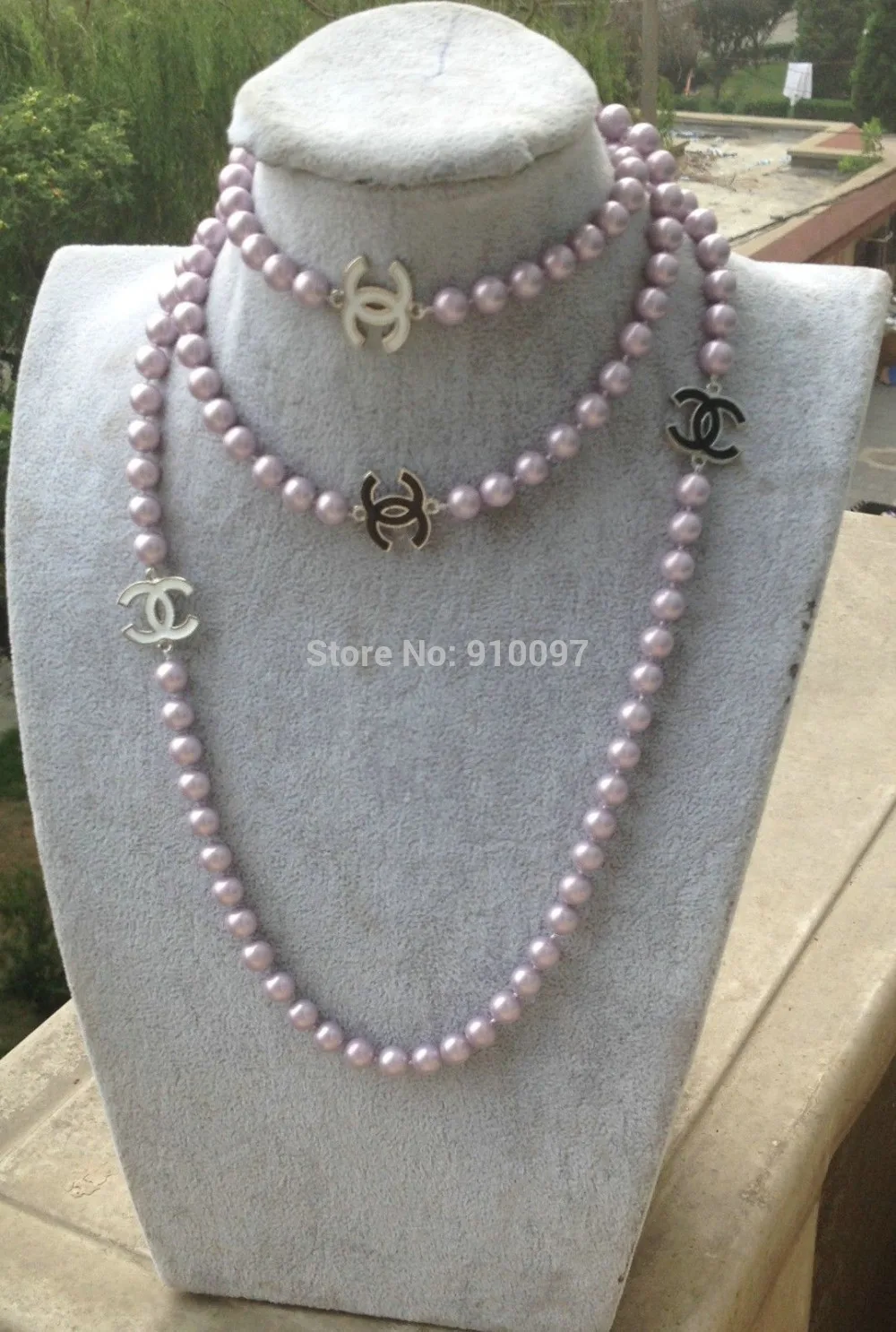 Доставка&gt Новый Топ длинное красивое 8 мм Лавандовое жемчужное ожерелье 50&quot |