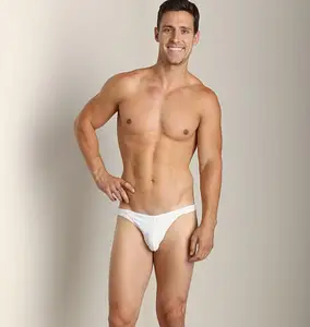 Мужские трусы-бикини темно-серого цвета, сексуальные трусы с узкими краями по индивидуальному заказу, бесплатная доставка