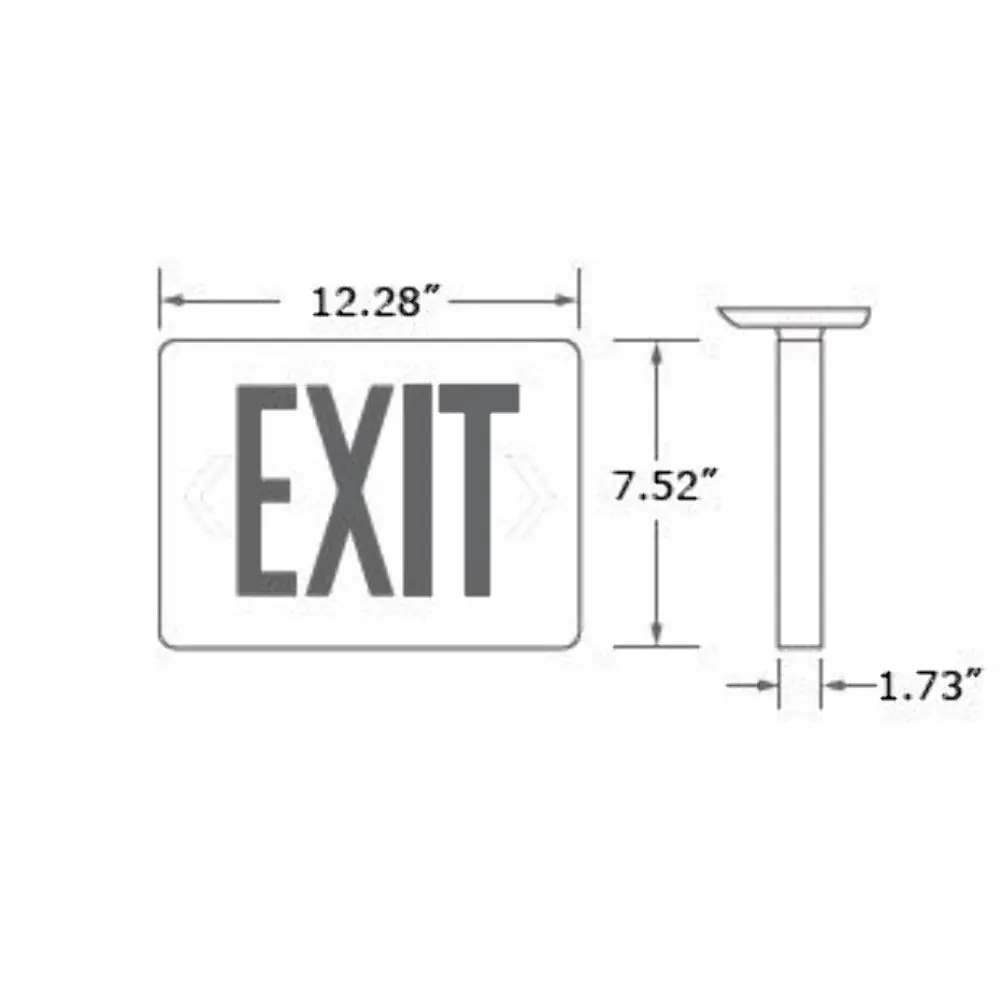 Led Exit Sign with Battery Backup Hardwired Red Light Combo Electric Up Illuminated | Лампы и освещение
