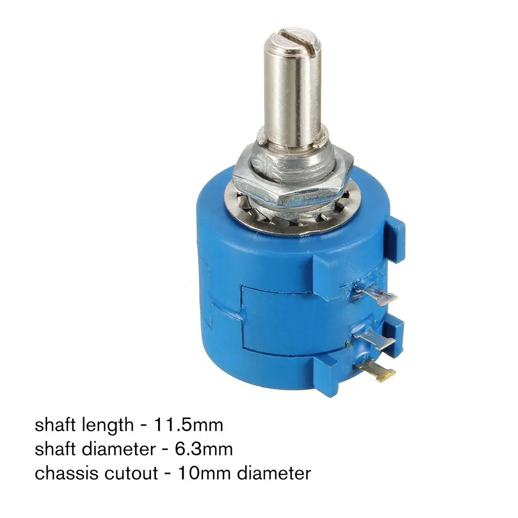 3590S Precision Multiturn Potentiometer 10 Ring Adjustable Resistor Wirewound Variable multi-turn POT 500 Ohm | Строительство и