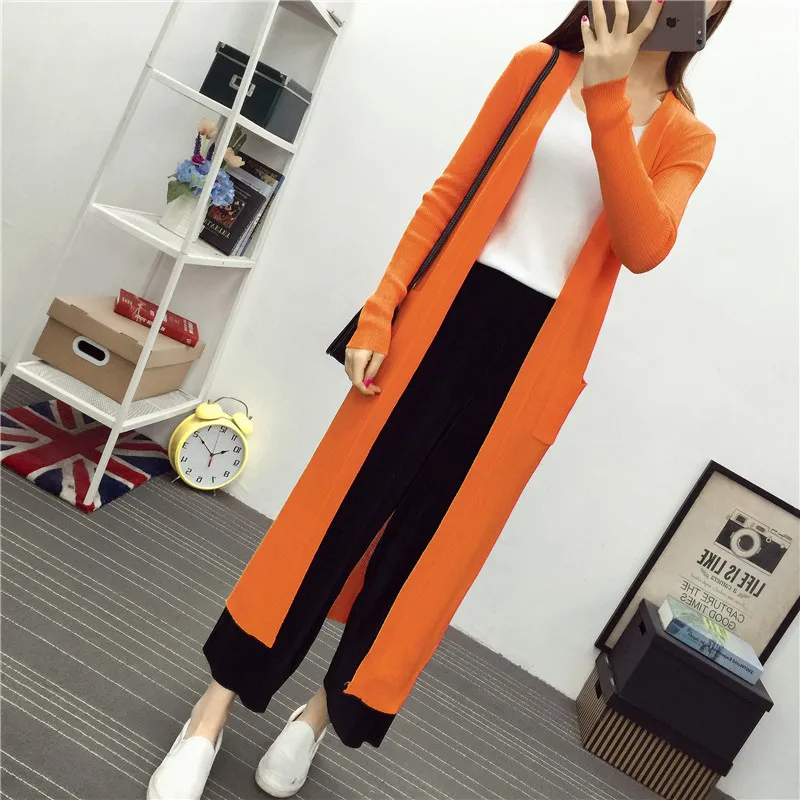 

Spring and summer sweaters women's cardigan long section of ice thin sweater jacket shawl sunscreen shirt with sun