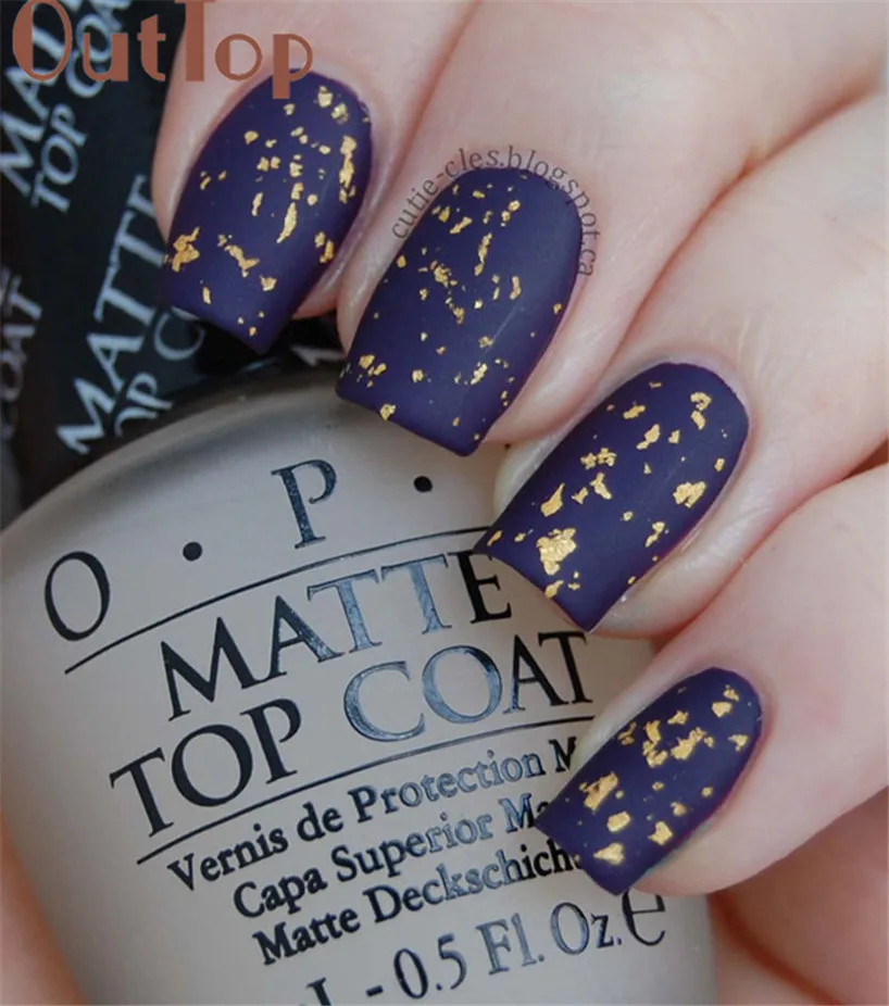 OutTop HOT New arrival 12 PCS Nail Art Gold Silver Paillette Flake Chip Foil DIY Acrylic UV Gel Pager tool 18jan23 | Красота и