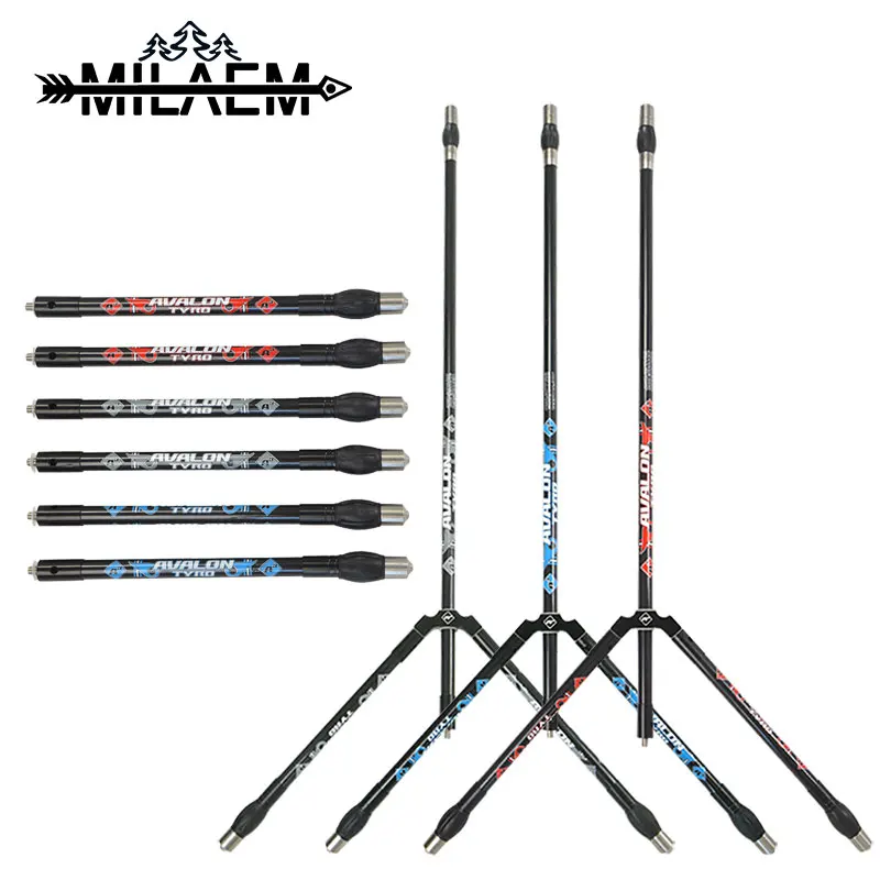 

1 Set Archery Carbon Balance Rod Recurve Bow Stabilizer 30/10 Inch Balance Rod Rubber Damper V-bar Hunting Shooting Accessories