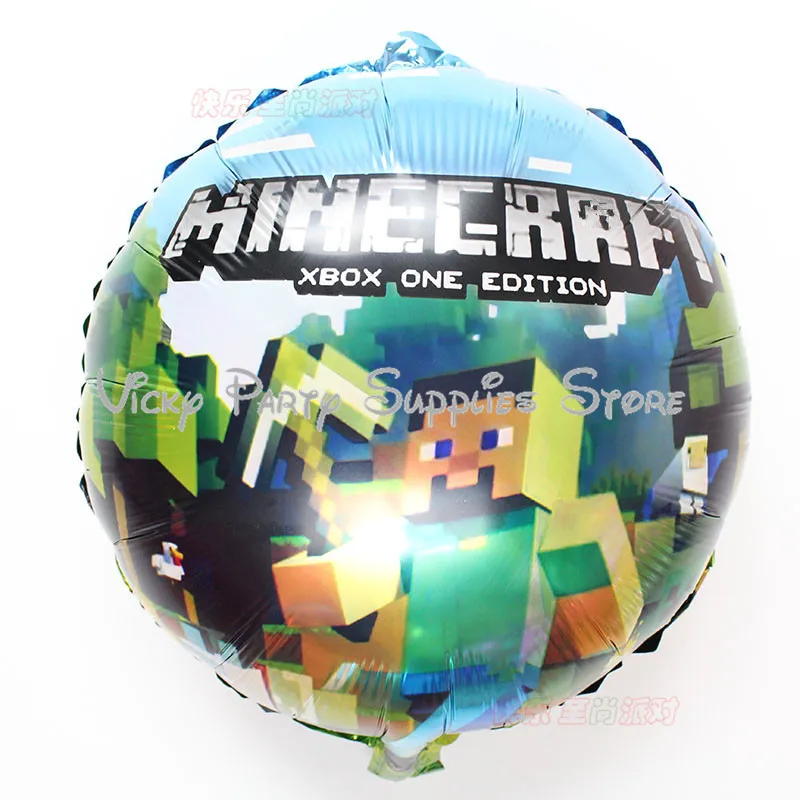 18 дюймов Minecraft воздушный шар День Рождения Фольга Воздушный для детей вечеринка