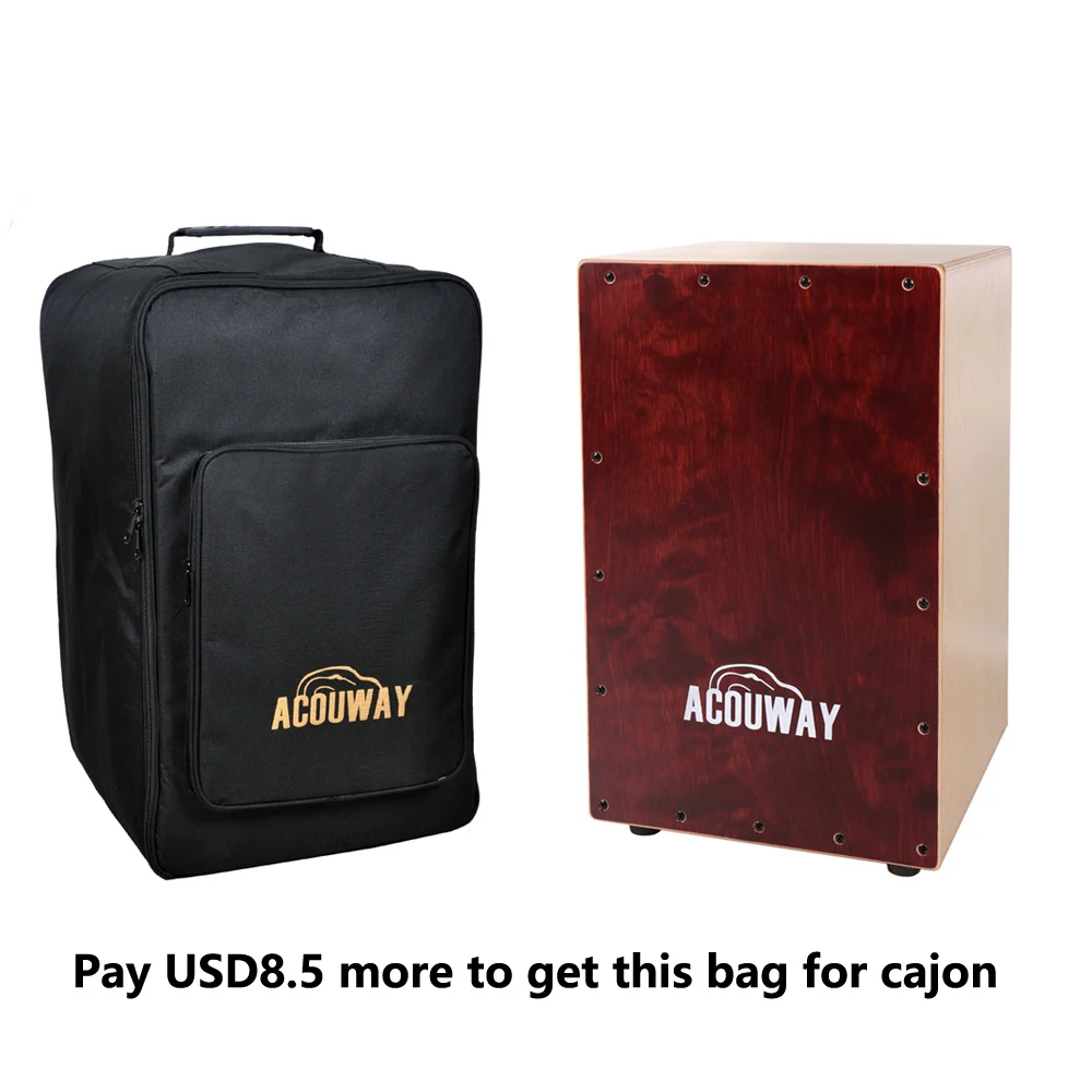 ACOUWAY cajon барабанная коробка ручной барабан из березовой фанеры с винтами из сплава Регулируемые резиновые ножки для взрослых Размер 30X31X48(см