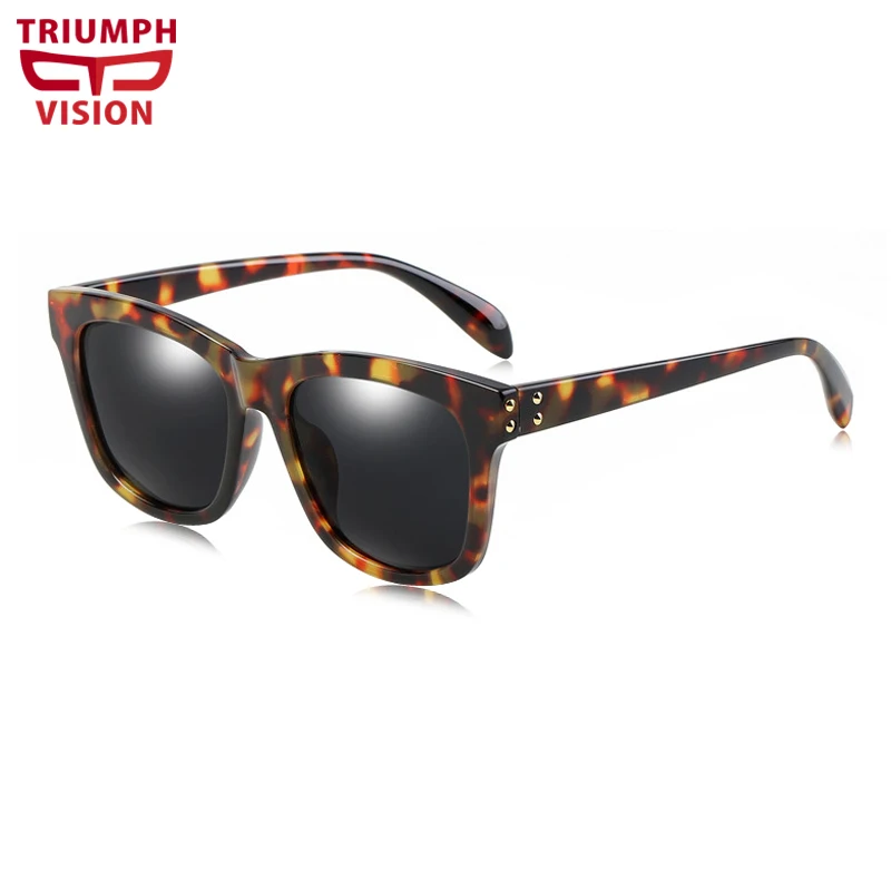 

TRIUMPH VISION Tortoise Shell Simple Design Sun Glasses for men Mirror Coating Color Sunglasses Male Polarized Driving Gafas de