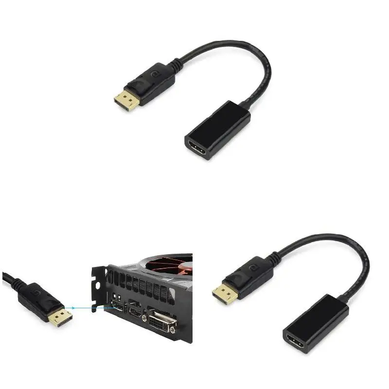 DP к HDMI 1080P DisplayPort HDTV адаптер Папа мама конвертер с аудио HSJ 19| |