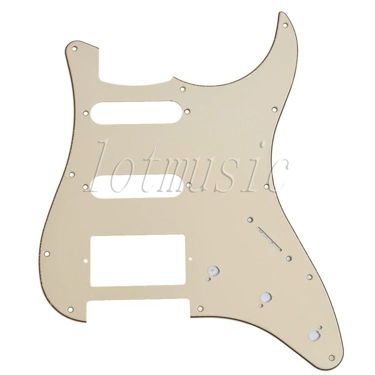 8 шт. SSH Гитара Pickguard 3 ply 11 Отверстие бежевый ПВХ для электрической замены| |