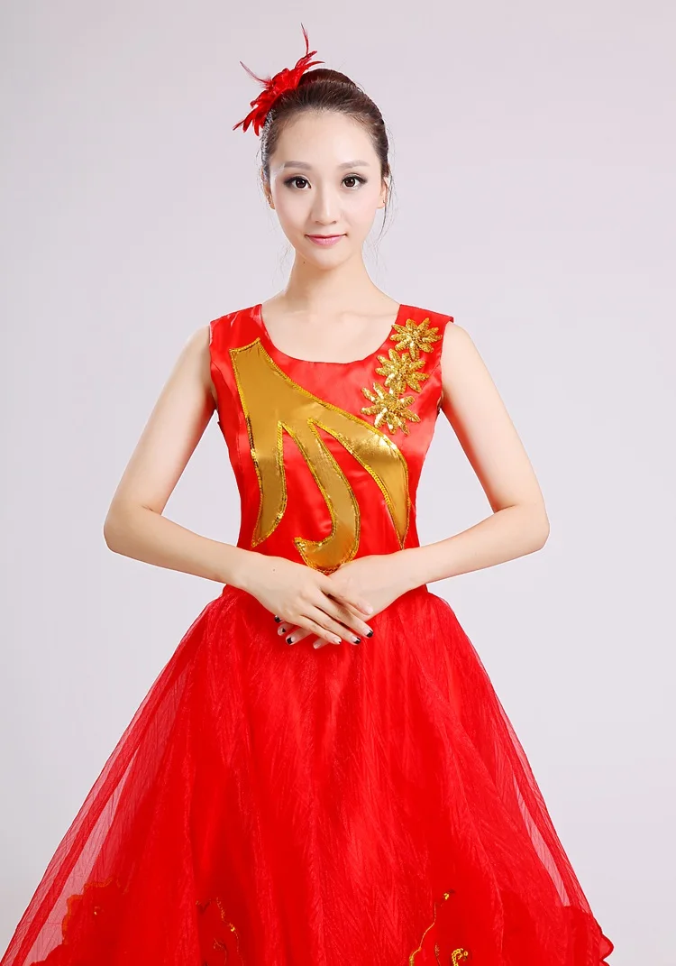 Red 540 Degree Коррид сценическое испанское платье camisa для фламенко для танцев юбка длинный халат юбки для девочек красное платье для фламенко для женщин L207 - Цвет: Red 540 Degree