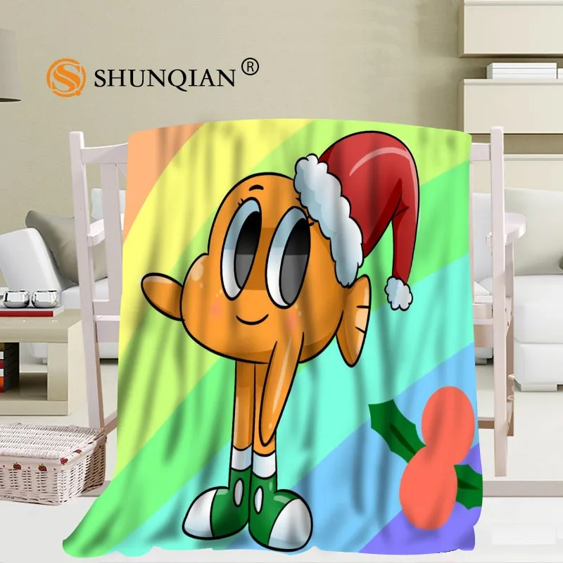 Изготовленное на заказ одеяло удивительный мир Gumball мягкое одеяло Сделай Сам ваша картина украшение спальни размер 56x80 дюймов, 50X60 дюймов, 40X50 дюймов
