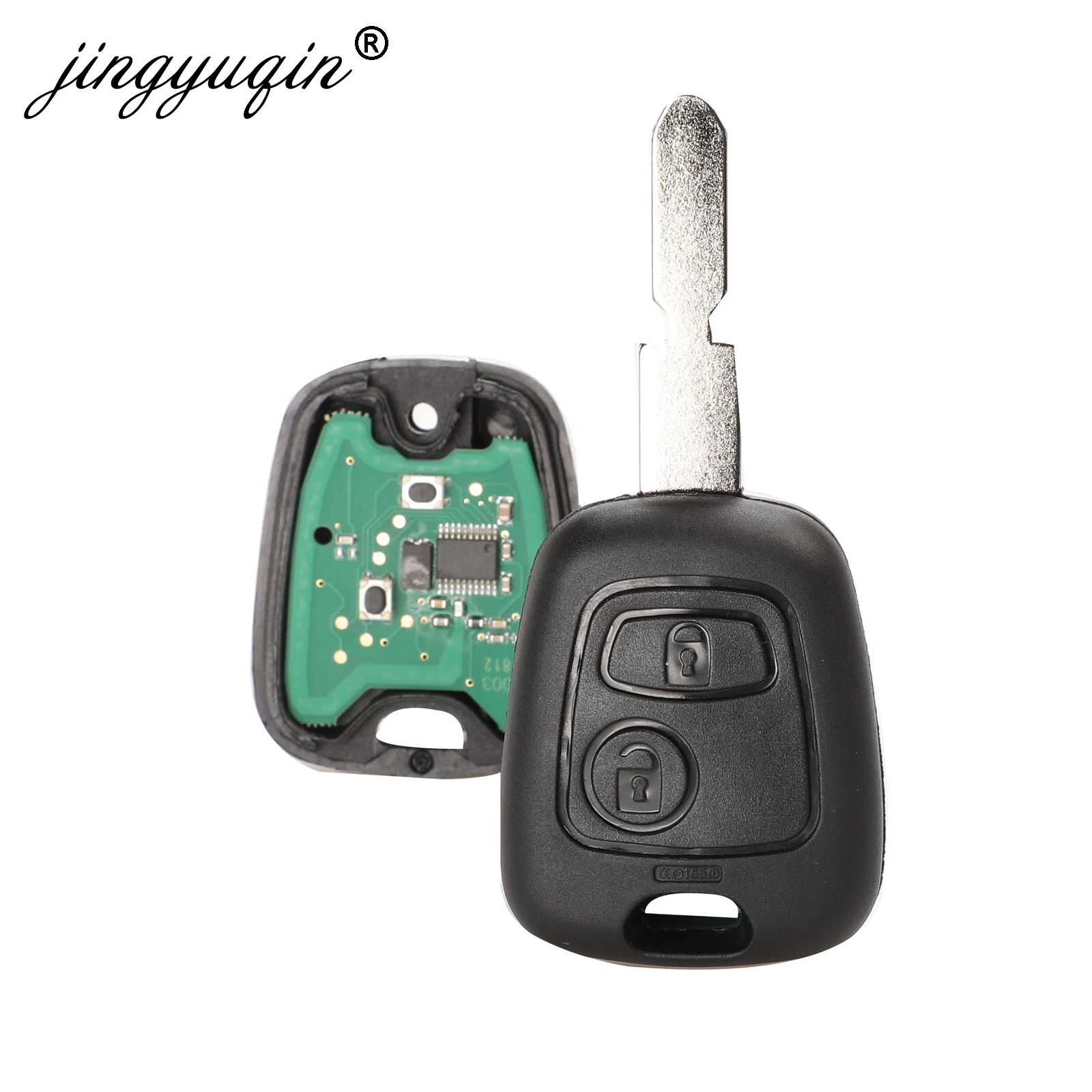 2 кнопки дистанционный ключ-брелок от машины для Citroen C1 C2 C3 C4 Saxo Пикассо Xsara Picasso peugeot 106 206 306 307 107 207 407 партнер