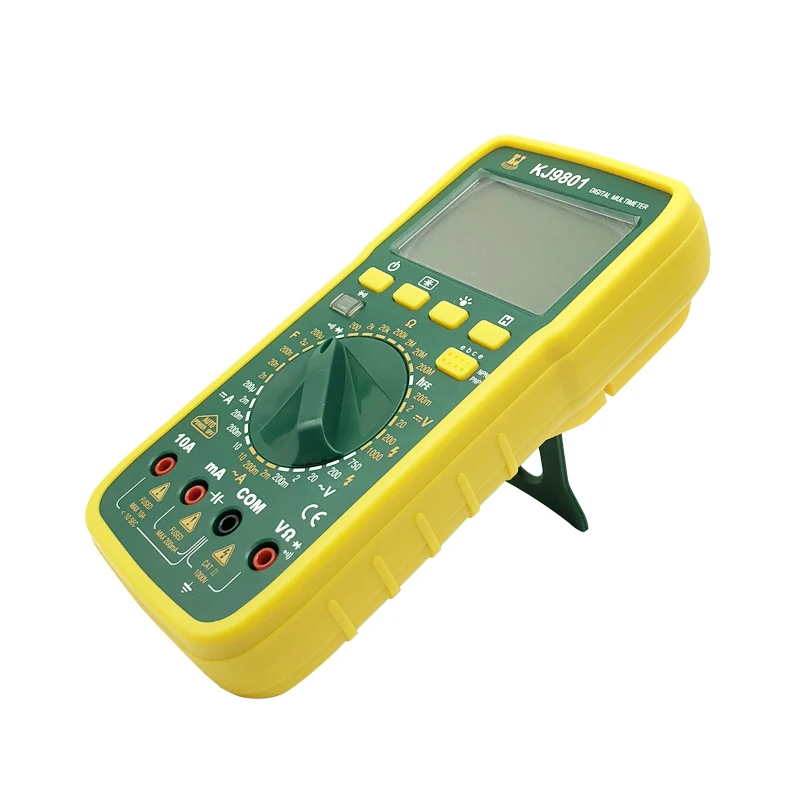 SOIJOT KJ9801 AC DC LCD дисплей Professional электрический ручной тестер Цифровой мультиметр