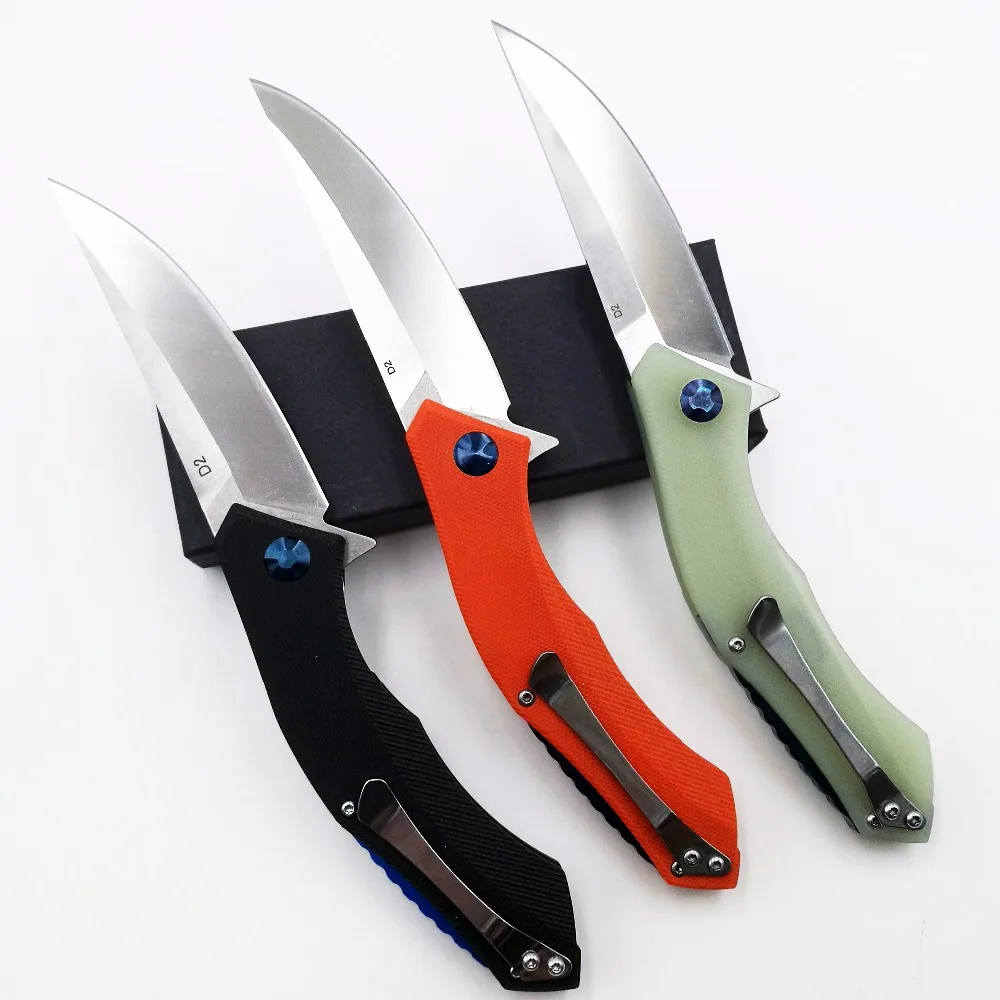Blue Moon Folding Knife D2 Blade Ball Bearing Tactical Pocket survival Knives Outdoor Camping Hunting Multi EDC Tools OEM | Инструменты