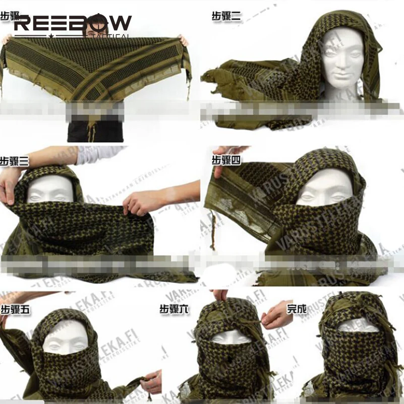 Арабский стиль глушитель пустыня тактический головной убор 100% хлопок