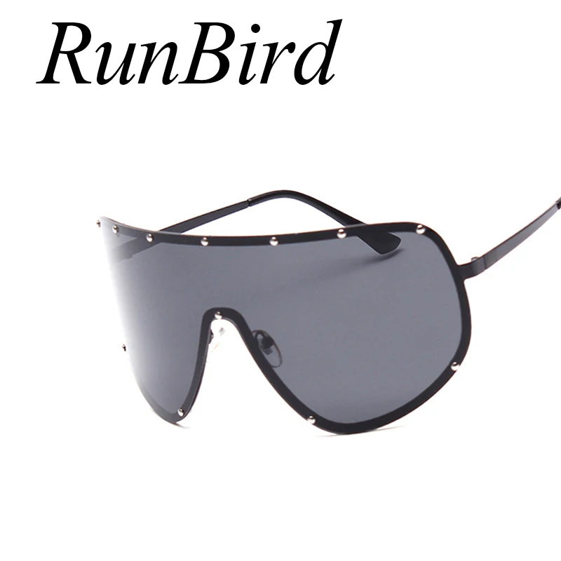 Солнцезащитные очки унисекс Runbird, черные поляризационные очки, большие, 760R