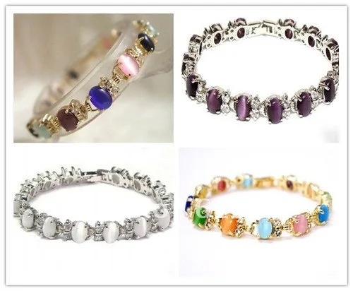 4 шт цветной опал ювелирный браслет 7 5&quot|bracelets 4pcs|bracelet braceletbracelet colorful |