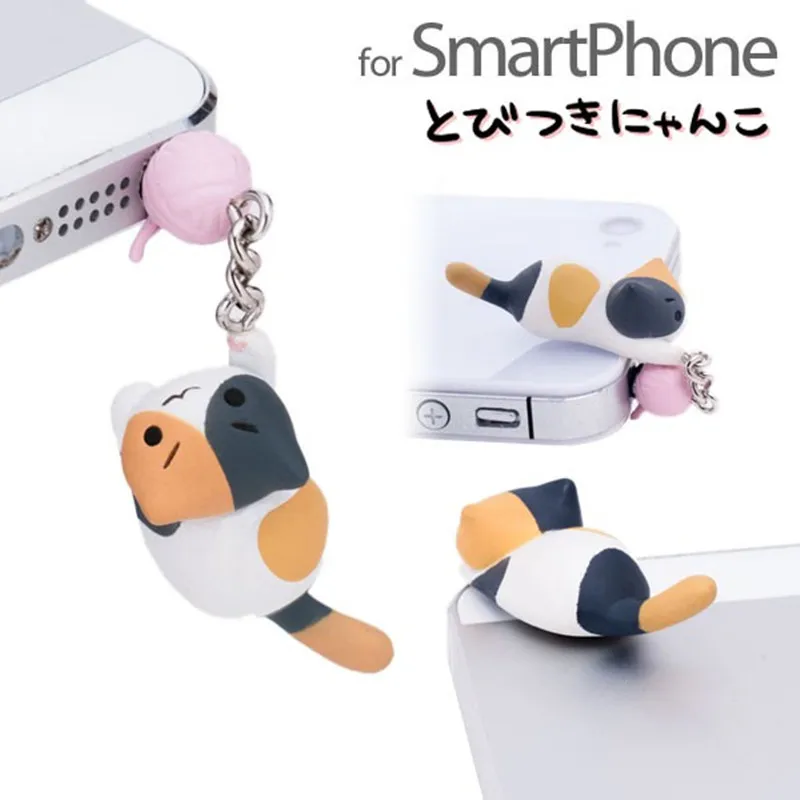 3.5mm Universal Dust Plug for Iphone For Samsung Sweet Cat Catch The Bulb Cute Earphone Jack Headset Stopper Cap Xiaomi | Мобильные