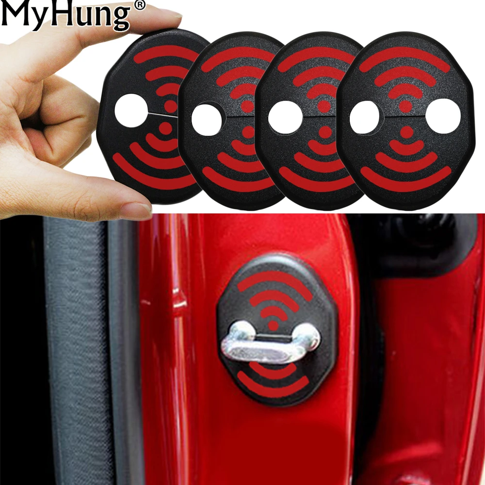4 шт. наклейки на дверной замок Hyundai I40 IX20 Veloster Rohens Veracruz equus azera KIA Ceed Venga|stickers for|stickers
