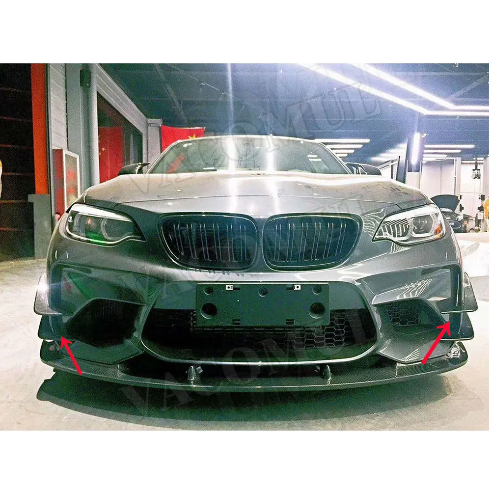 4 шт./компл. боковые ласты для переднего бампера из углеродного волокна защитные