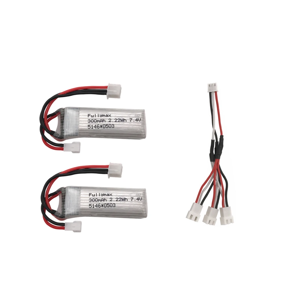 3 шт. 7,4 в 300 мАч LiPo батарея и 3 в 1 зарядный кабель для RC WLtoys F959 RC Квадрокоптер Дрон вертолет части игрушек - Цвет: Бургундия