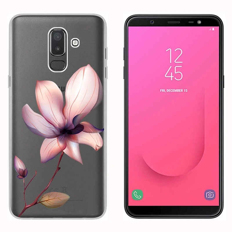 Чехлы для Samsung Galaxy J8 2018 чехол 6 0 дюйма Мягкий силиконовый прозрачный с принтом J810F |