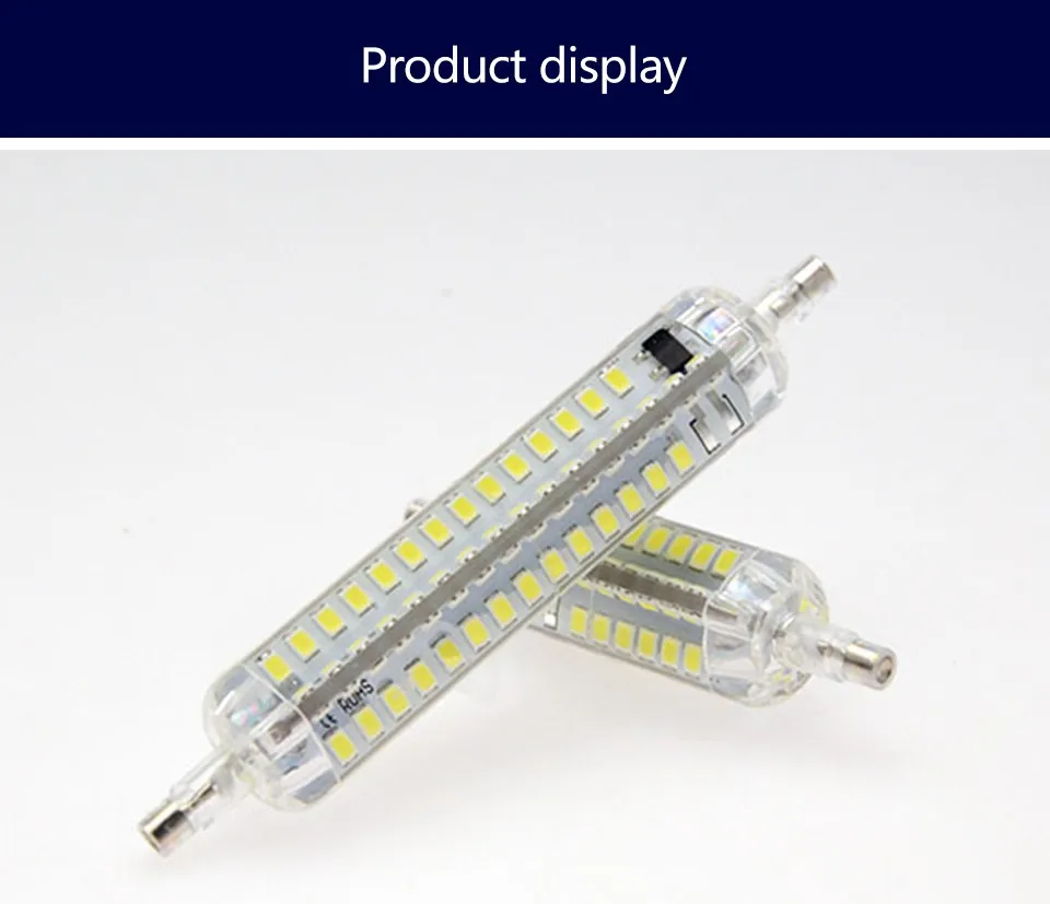 Led R7S светильник 7 Вт 15 Вт 78 мм 118 мм силикон R7S Светодиодная лампа SMD2835 220 В 110 в 120 В лампада Led замена галогенный прожектор светильник