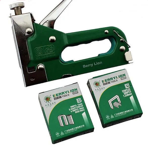 Мощный 3 полосный штапельный пистолет ручной кодовый для ногтей прочный u