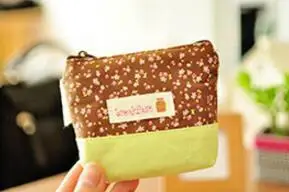 M077 Cute Cartoon Small Fresh Flowers Fabric Coin Purse Wallet Card Bag Girl Women Student Gift Wholesale | Багаж и сумки