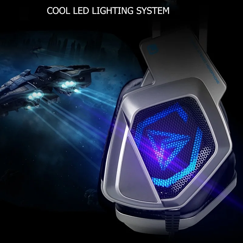 Led Gaming Headset стерео USB Игровые наушники для Xbox One PS4 компьютер телефон планшет игра