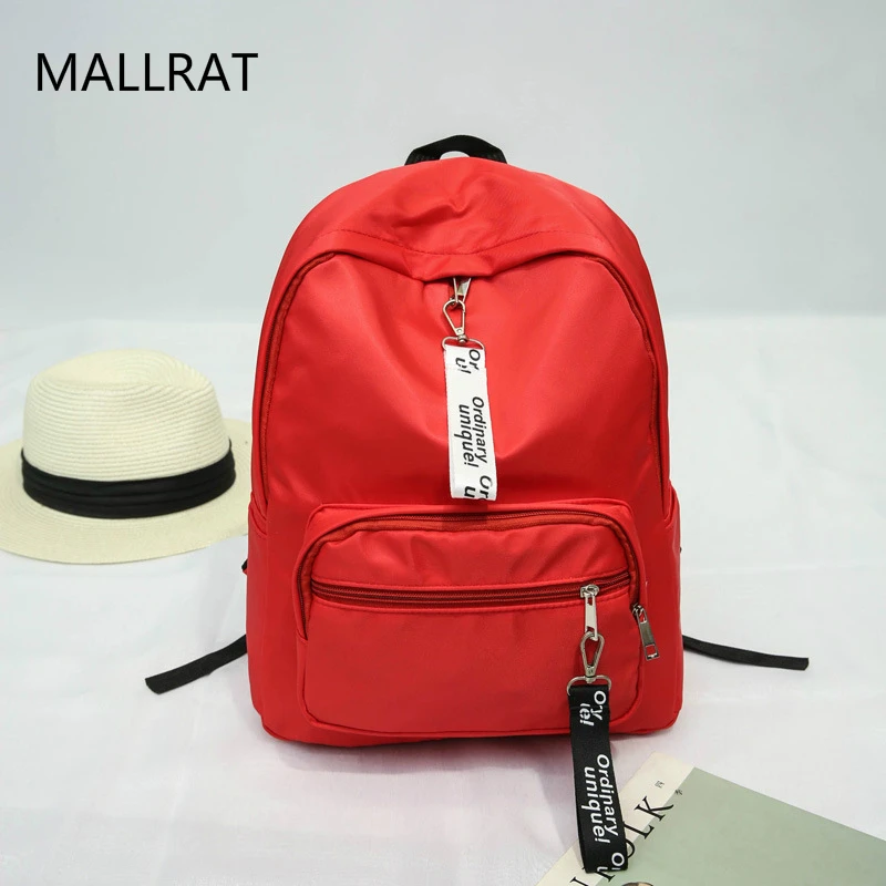 MALLRAT однотонные оксфорды Для женщин рюкзак высокое Ёмкость школьная сумка для