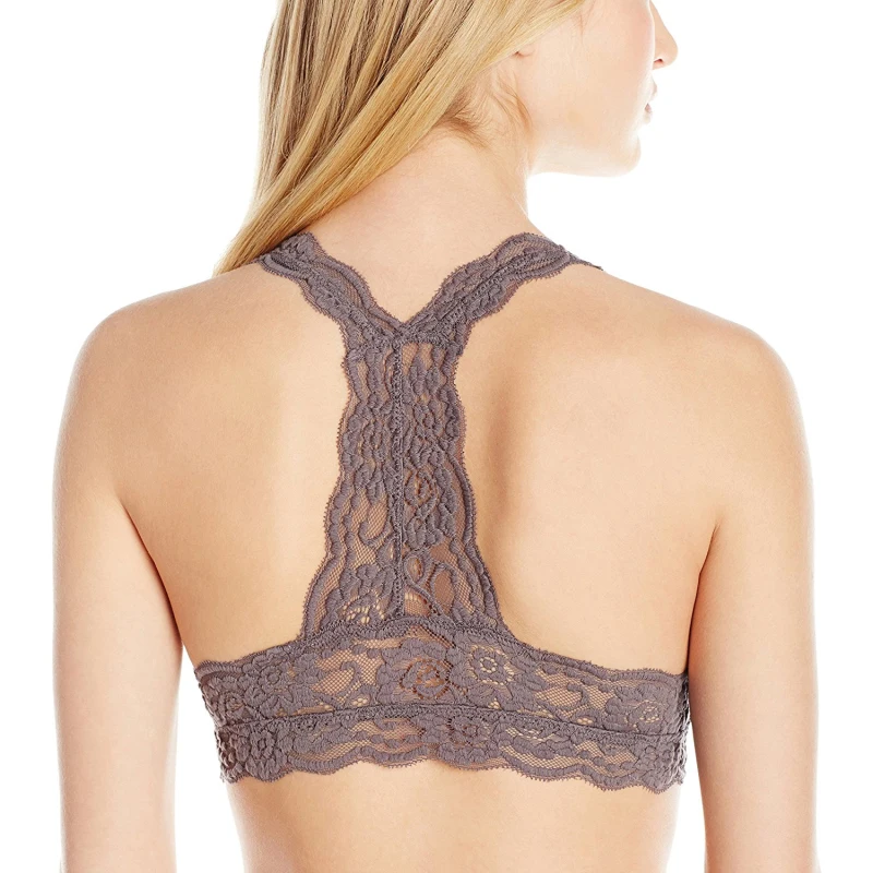 Женский кружевной бюстгальтер укороченный топ на бретелях Бюстгальтер-бандо без